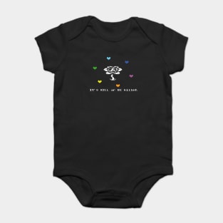 Undertale Flowey It's Kill or Be Killed Hearts Baby Bodysuit